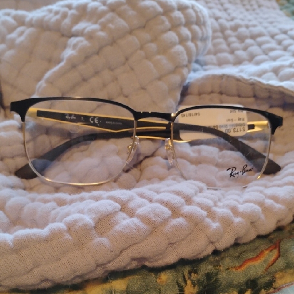 Nwt Ray Ban Black Gold 6363 Glasses